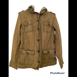 Vintage Gap Military Cargo Jacket with Stripe Hoodie